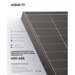 JA SOLAR 445W Bifacciale-Ntype,108Celle + RAEE INCLUSO